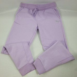 Puma Jogging Sweatpants Gym Pants Purple Drawstring Girls Size XL 14/16